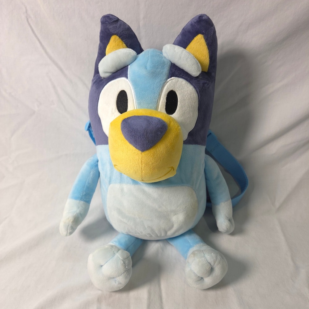 Bluey Plush Backpack Kids 16 Inch Soft Stuffed Character Bag Bluey Heeler NWT